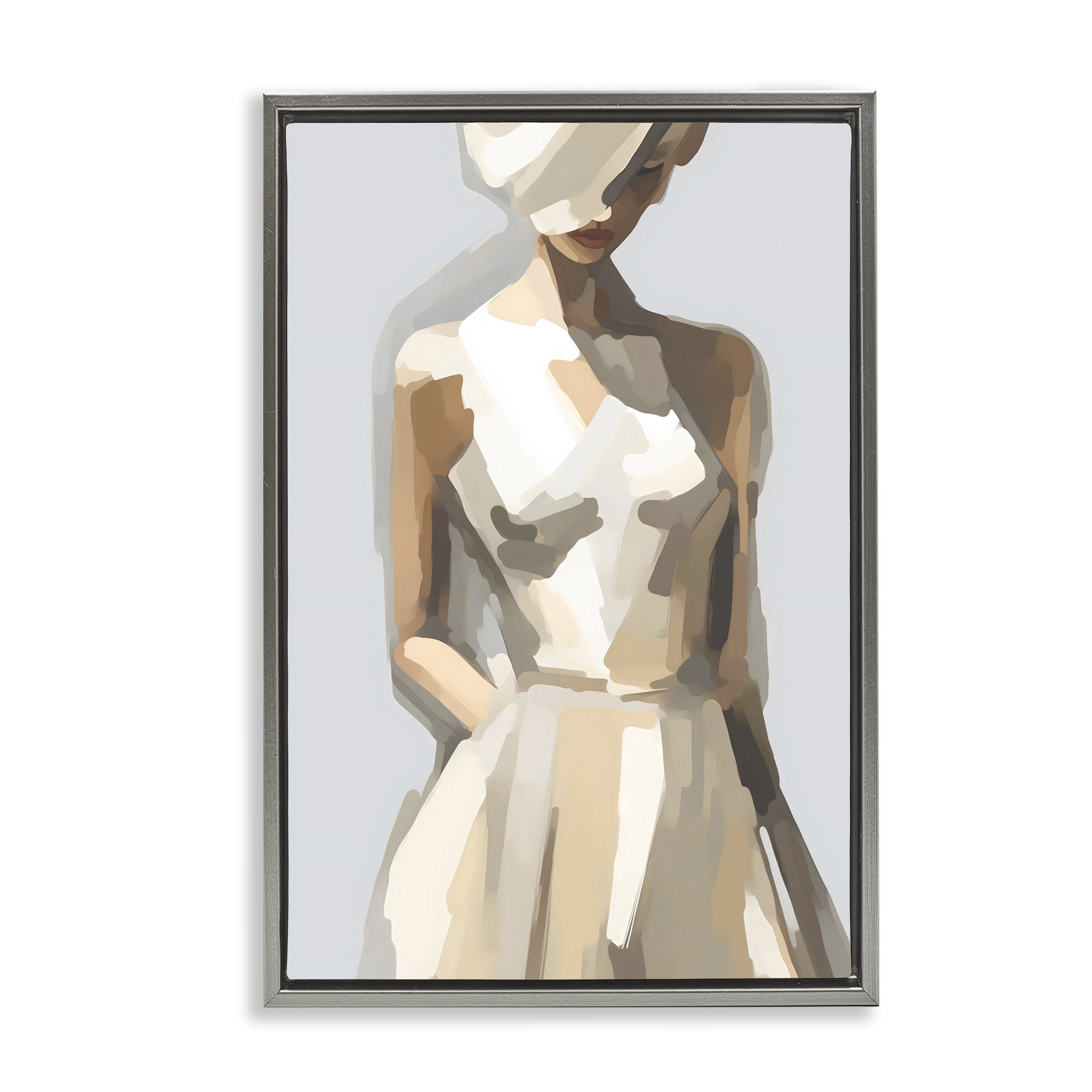 Stupell Industries Sophistication of the Muse Gray Framed Floater Canvas Wall Art, design by Creative Studio