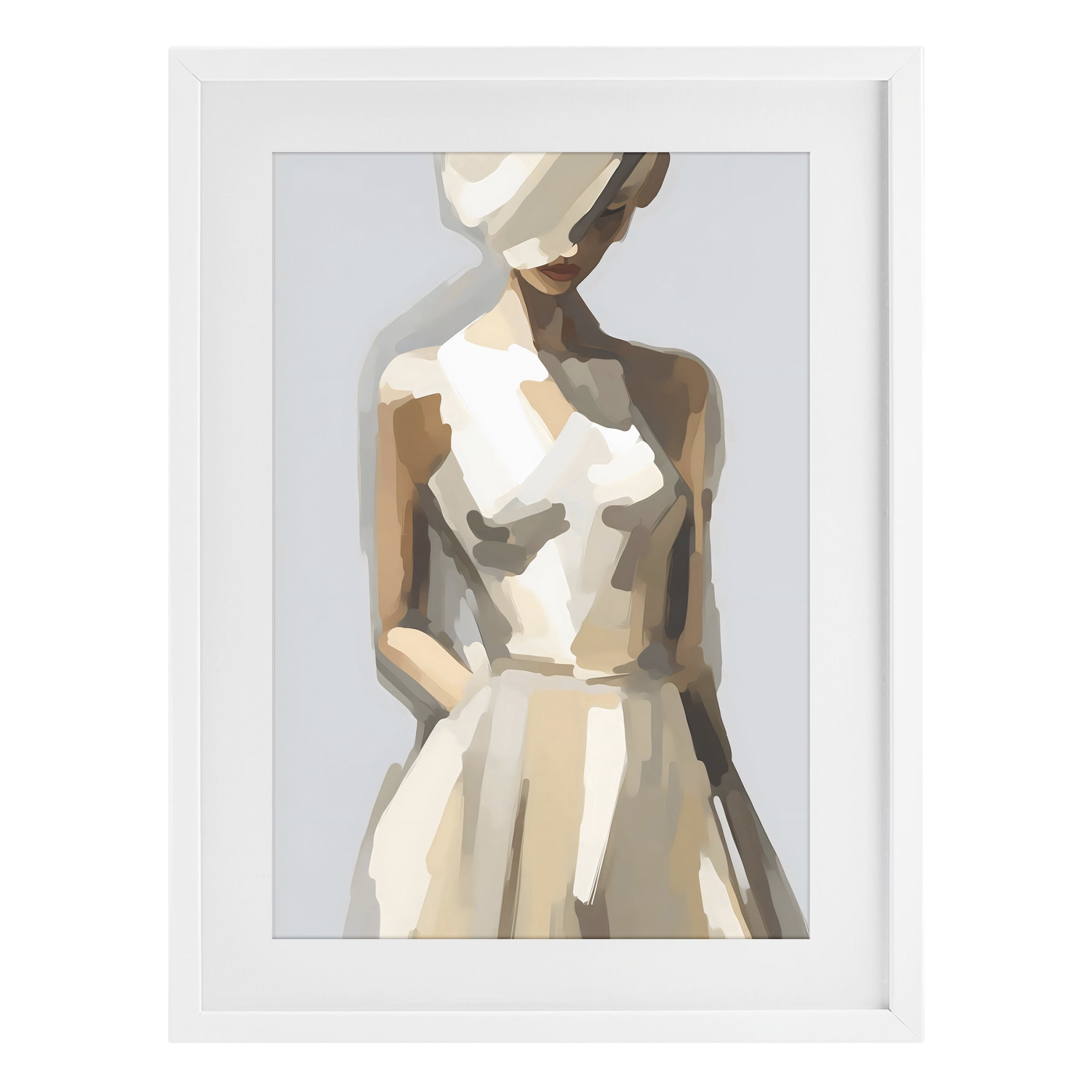 Stupell Industries Sophistication of the Muse White Framed Print Under Glass, design by Creative Studio