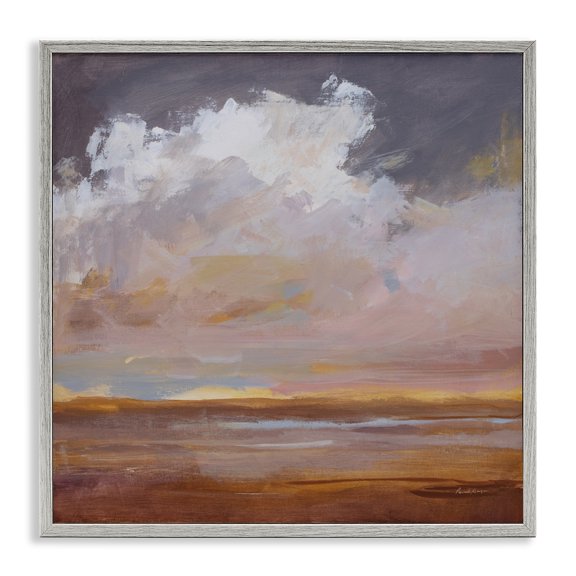 Stupell Industries Sorbet Abstract Landscape Gray Framed Giclee Art design by Pamela Munger, 12 x 12