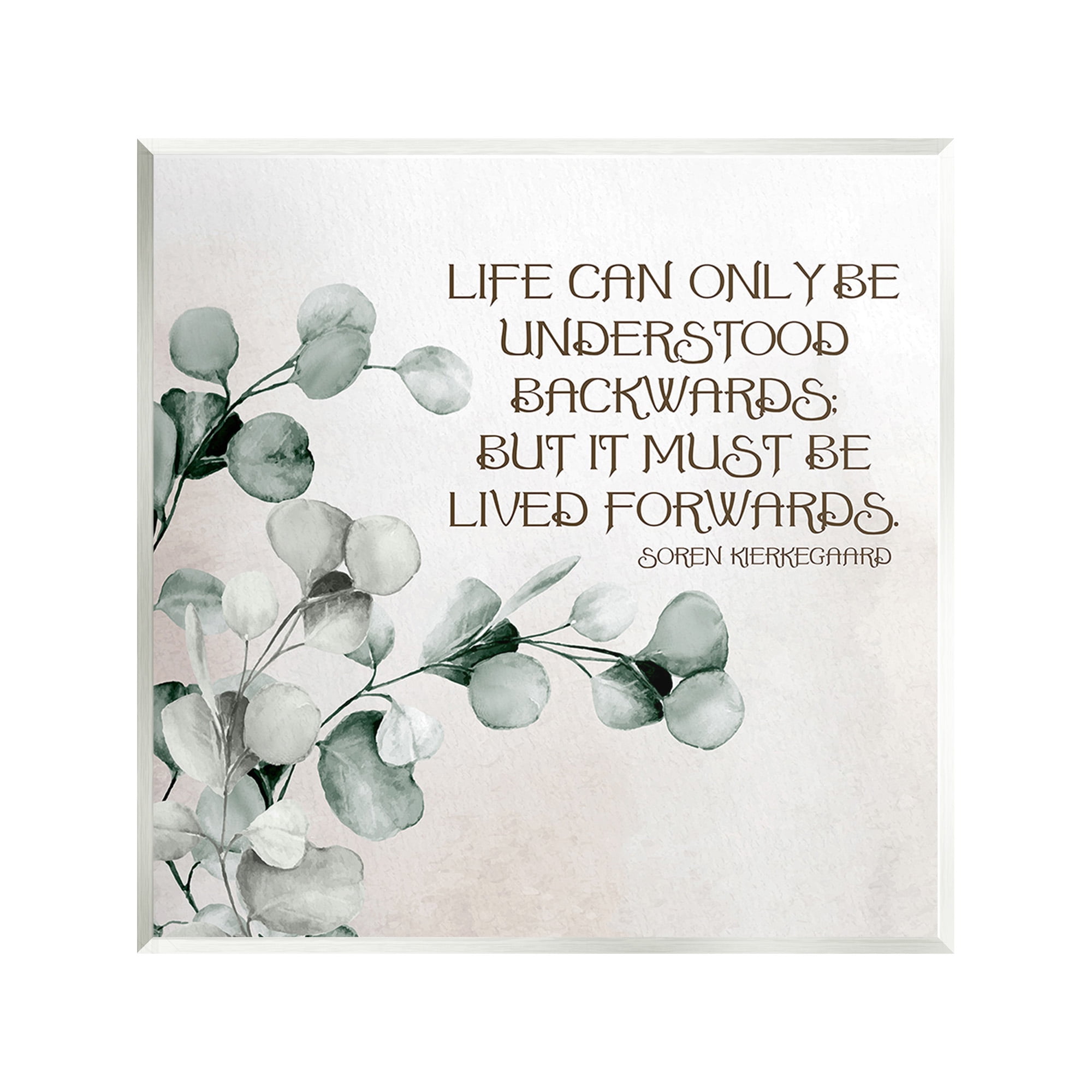 Stupell Industries Soren Kierkegaard Quote Inspirational Painting Unframed Art Print Wall Art, 12 x 12