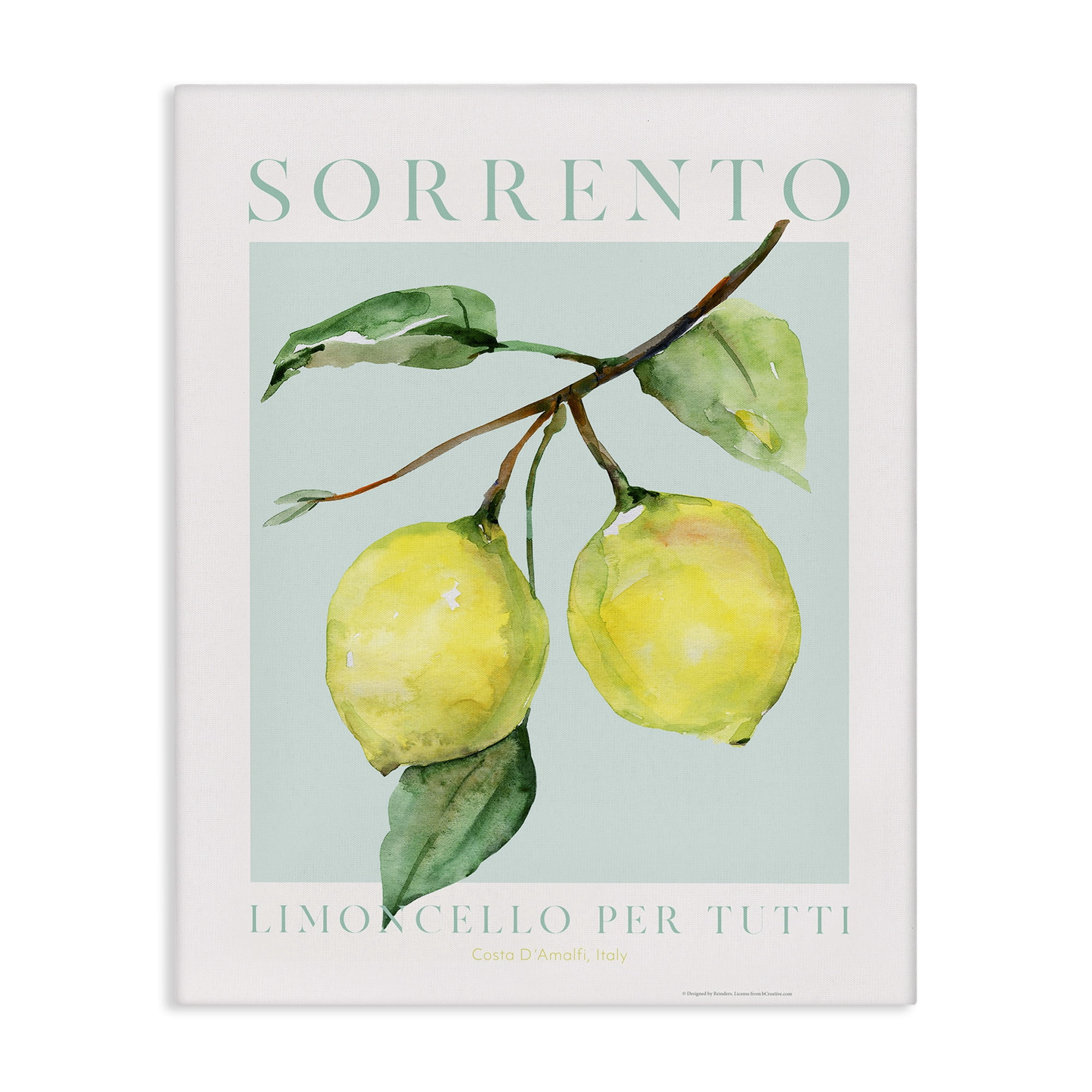 Stupell Industries Sorrento Lemon Branch Food & Beverage Painting Wrapped Canvas Art Print Wall Art, 24 x 30