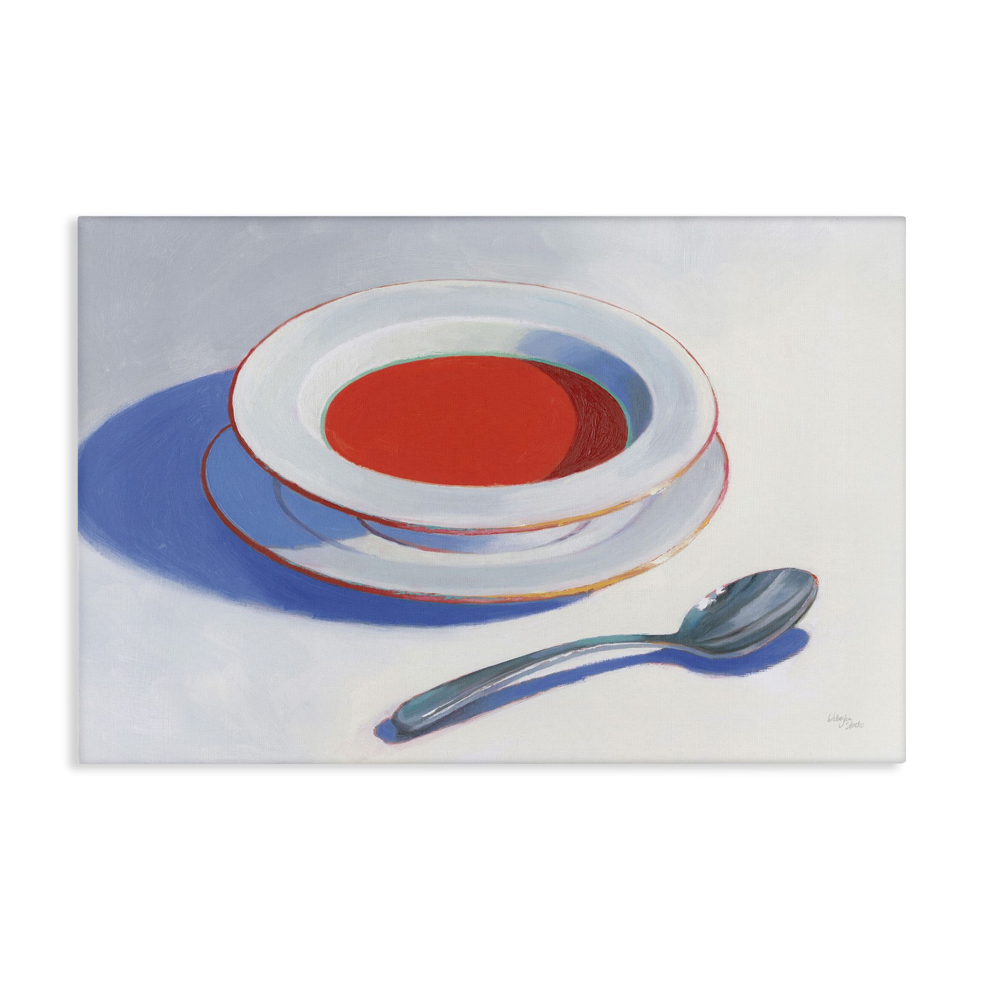 Stupell Industries Soup Du Jour Meal Food & Beverage Painting Wrapped Canvas Art Print Wall Art, 45 x 30