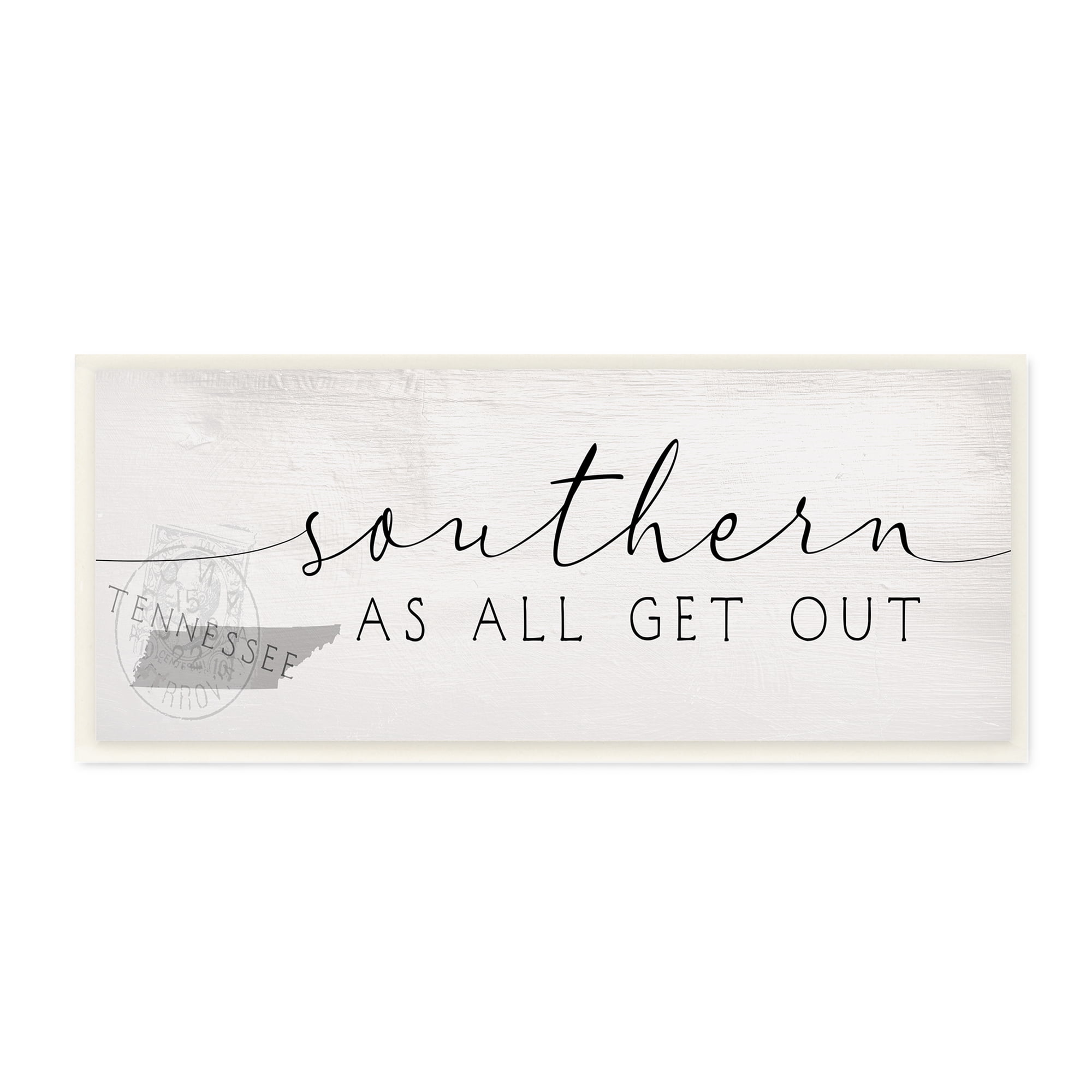 Stupell Industries Southern As All Get Out Saying Tennessee State Typography Painting Unframed Art Print Wall Art, 7 x 17
