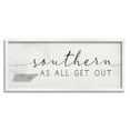 thumbnail image 1 of Stupell Industries Southern As All Get Out Saying Tennessee State Typography Painting White Framed Art Print Wall Art, 10 x 24, 1 of 5