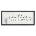 thumbnail image 1 of Stupell Industries Southern As All Get Out Slang Mississippi State Typography Painting Black Framed Art Print Wall Art, 10 x 24, 1 of 5