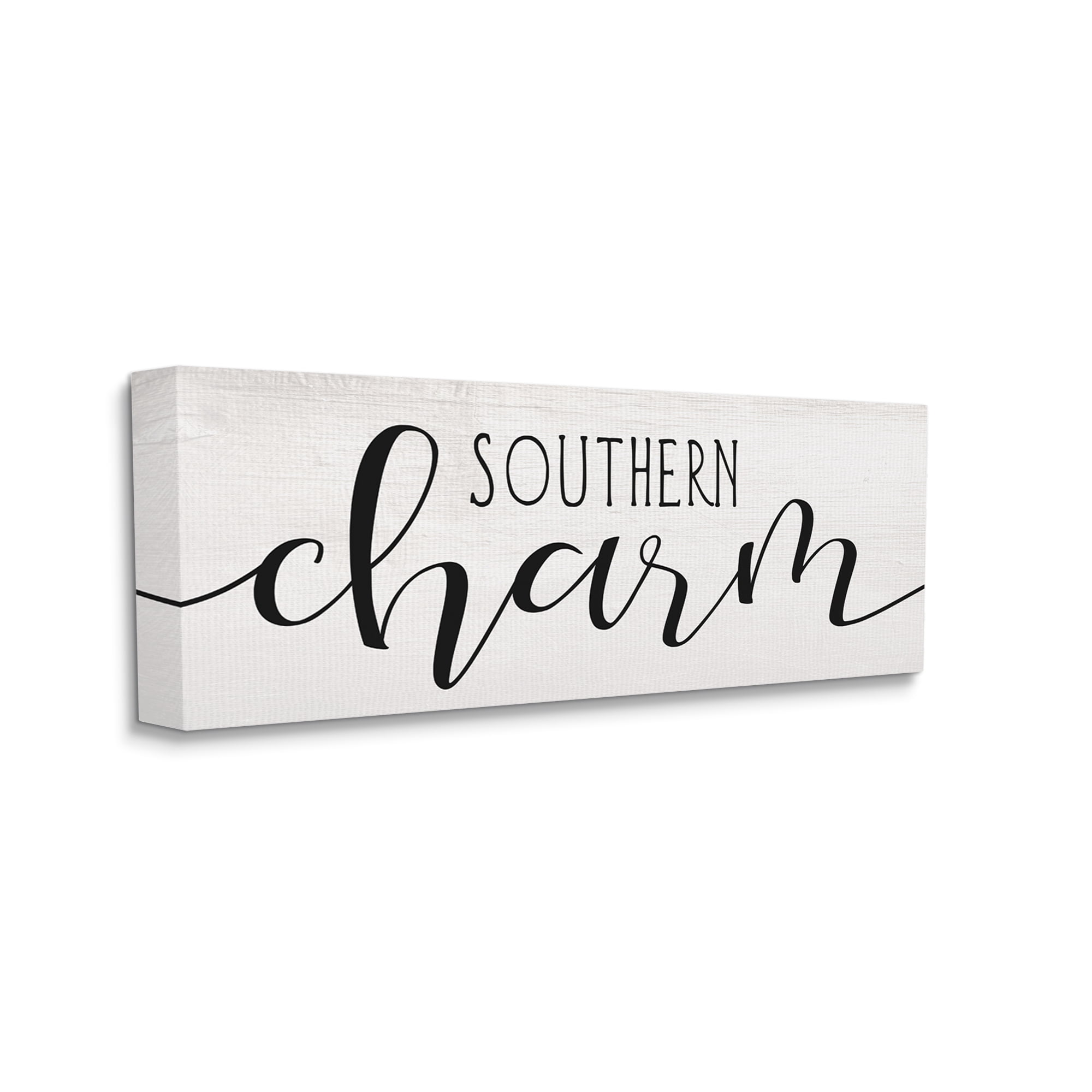 Stupell Industries Southern Charm Saying Minimal Bold Typography Inspirational Painting Gallery Wrapped Canvas Print Wall Art, 20 x 48