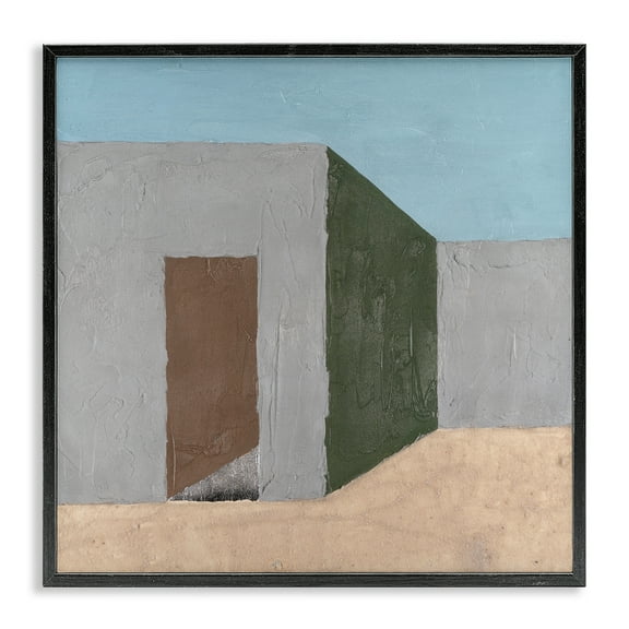 Stupell Industries Southwestern Adobe House Buildings & Architecture Painting Black Framed Art Print Wall Art, 12 x 12