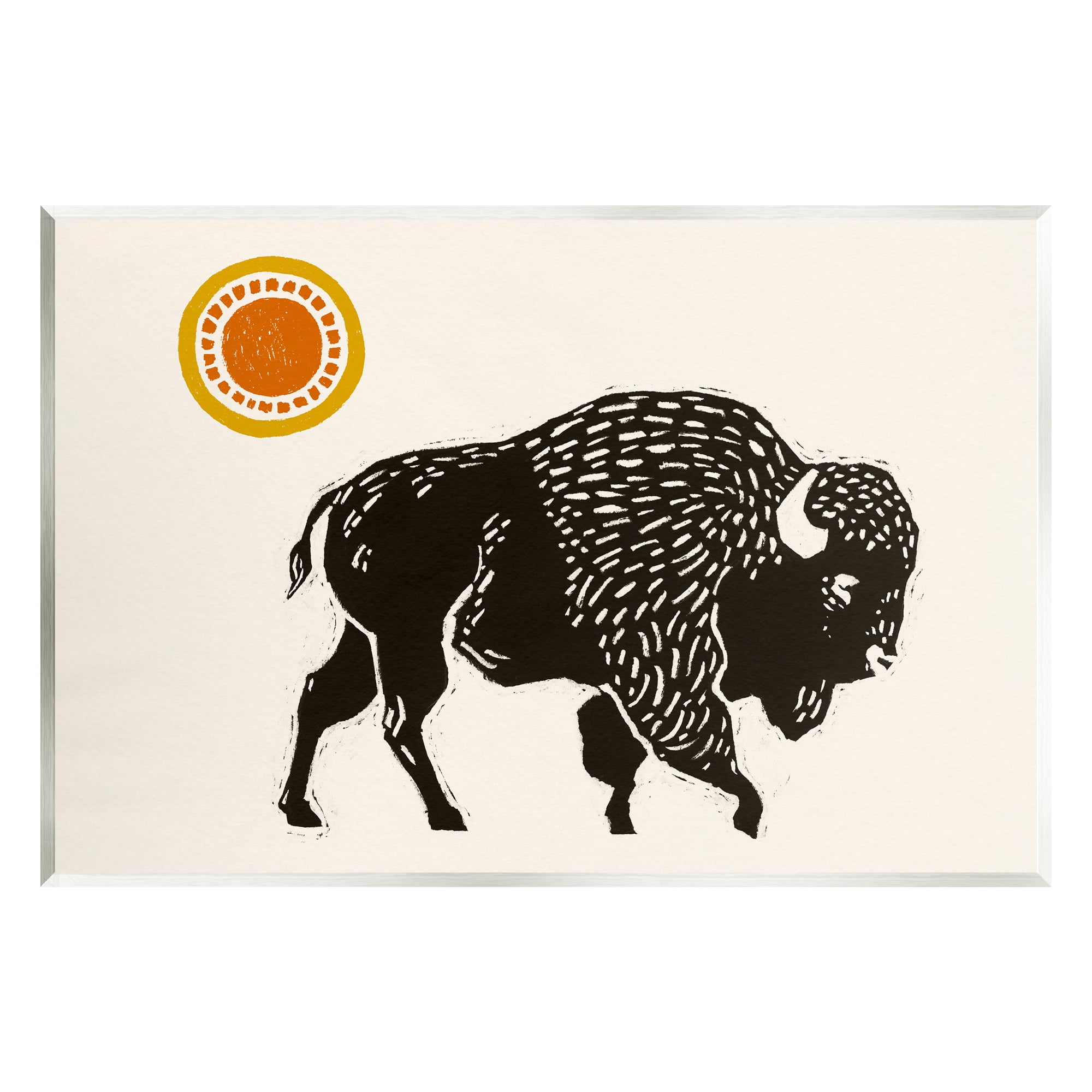 Stupell Industries Southwestern Bison Portrait Animals & Insects Painting Unframed Art Print Wall Art, 15 x 10