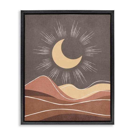 Stupell Industries Southwestern Black Floating Frame Canvas Art, 17 x 21, by Nataly White
