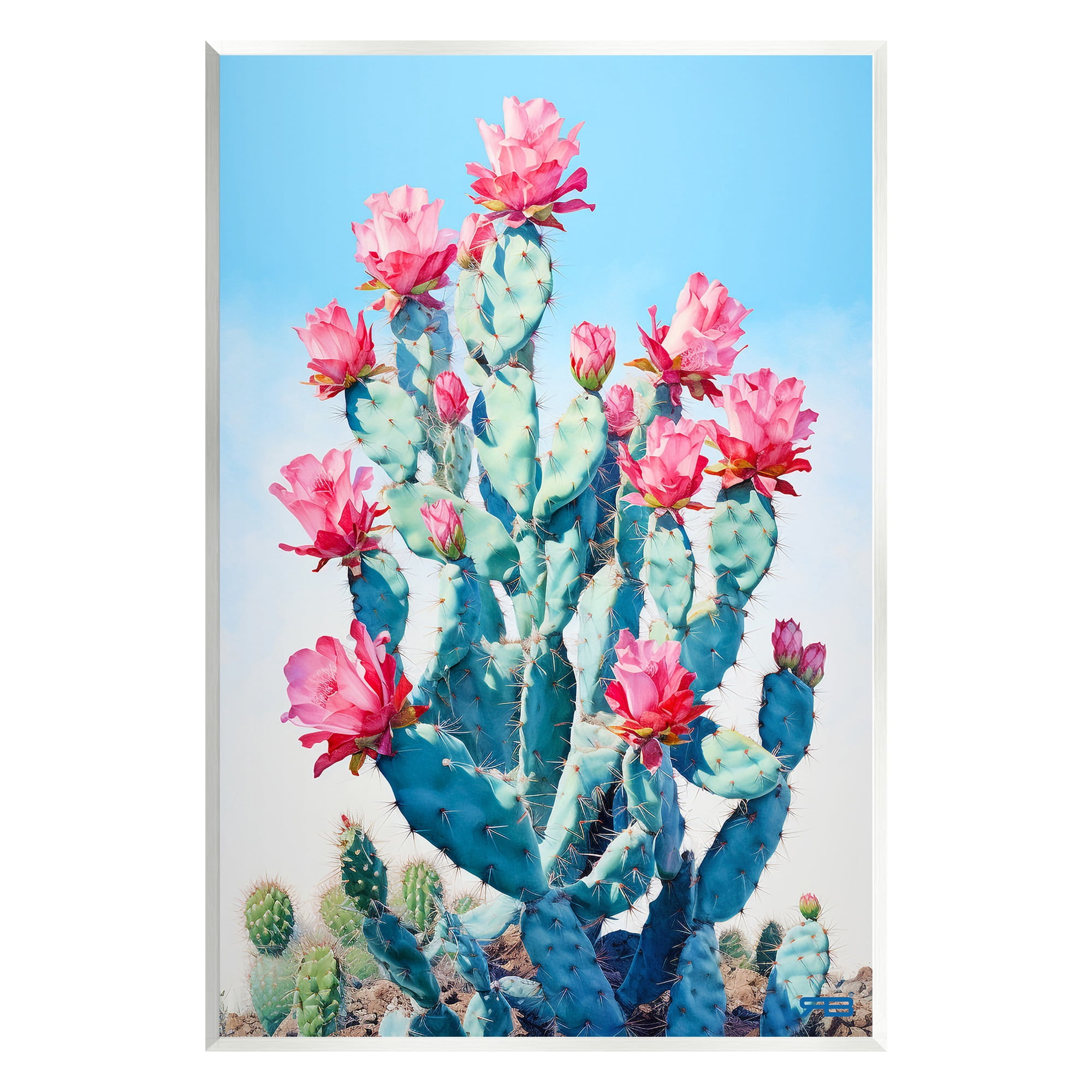 Stupell Industries Southwestern Cactus Flowers Botanical & Floral Painting Unframed Art Print Wall Art, 13 x 19