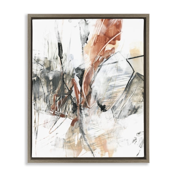 Stupell Industries Southwestern Chaotic Terracotta & Grey Brown Floating Frame Canvas Art, 25 x 31, by June Erica Vess