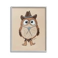thumbnail image 1 of Stupell Industries Southwestern Cowboy Owl Animals & Insects Painting Gray Framed Art Print Wall Art, 16 x 20, 1 of 9