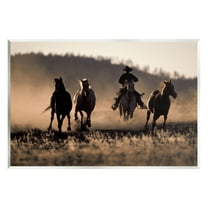Stupell Industries Southwestern Cowboy at Sunset Animals & Insects Photography Unframed Art Print Wall Art, 15 x 10