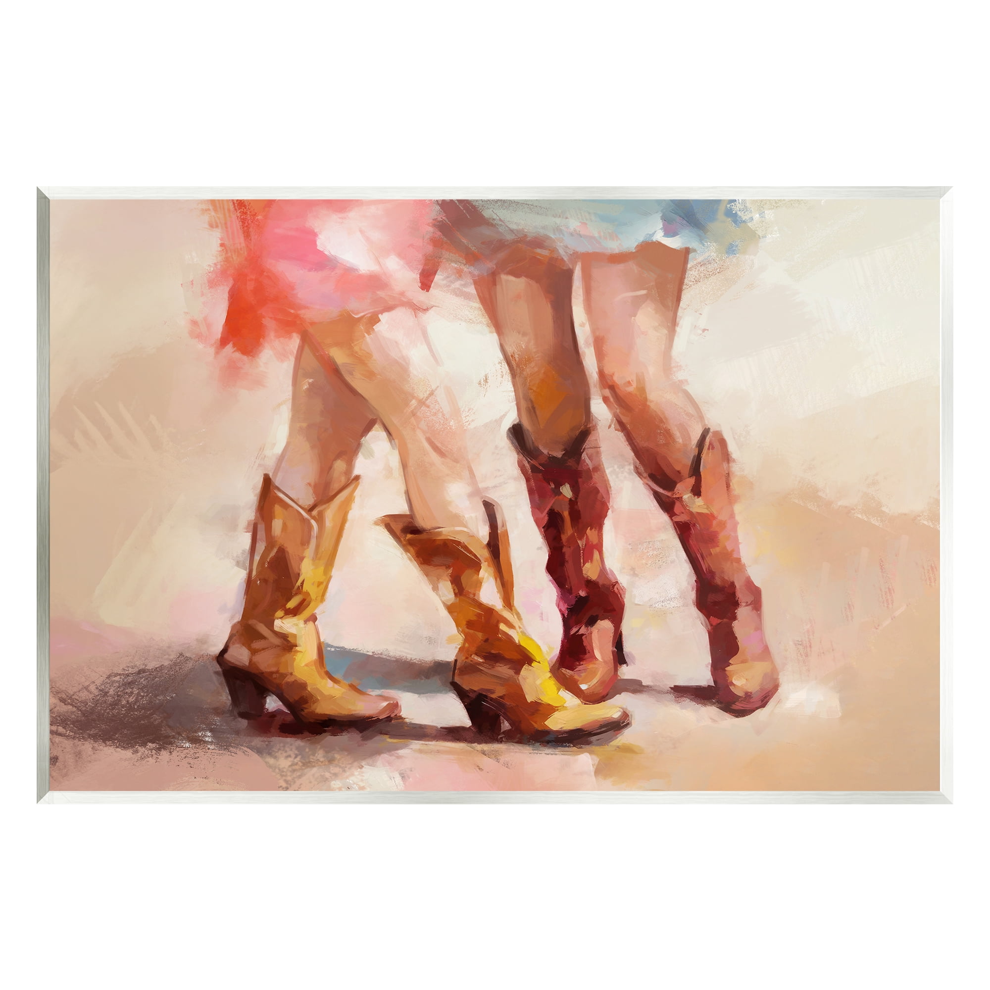 Stupell Industries Southwestern Cowgirls Dancing Abstract Painting Unframed Art Print Wall Art, 15 x 10