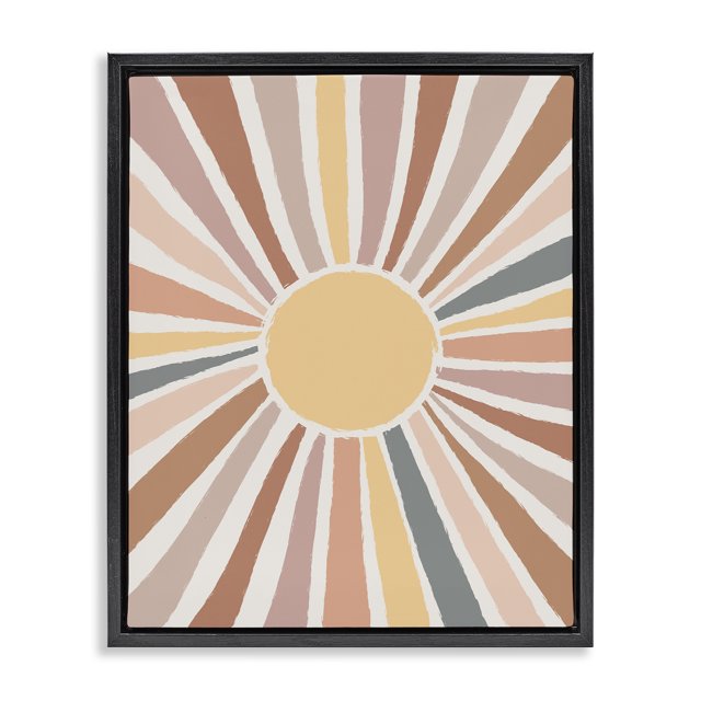 Stupell Industries Southwestern Desert Sun Rays Abstract Painting Black