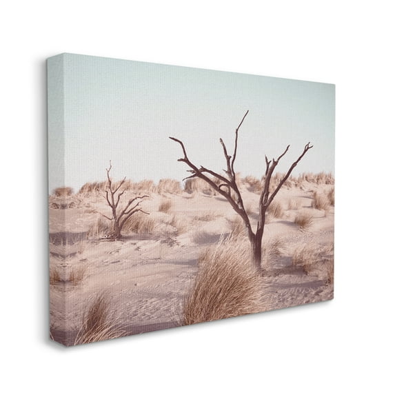 Stupell Industries Southwestern Desert Tree Landscape Soft Muted Brush Nature Photography Gallery Wrapped Canvas Print Wall Art, 24 x 30