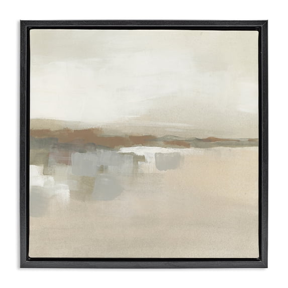 Stupell Industries Southwestern Dunes Abstraction Abstract Painting Black Floater Framed Canvas Art Print Wall Art, 25 x 25