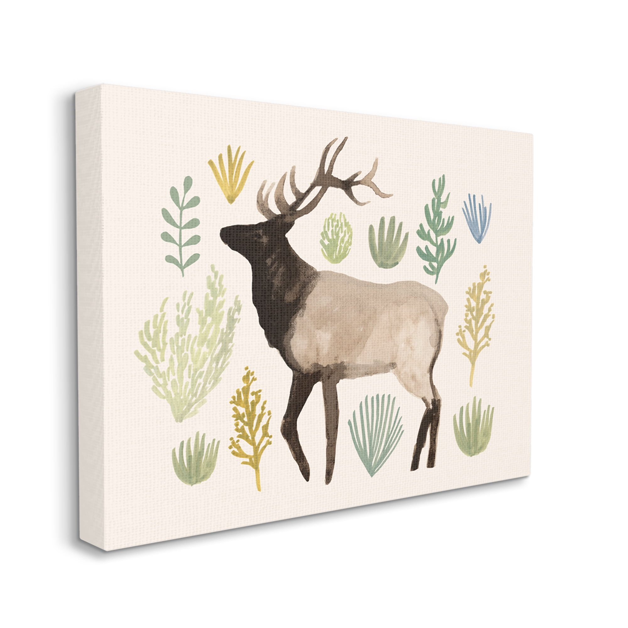 Stupell Industries Southwestern Elk Yellow Green Vegetation Noble Animal, 30 x 40, Designed by Victoria Barnes