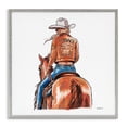 thumbnail image 1 of Stupell Industries Southwestern Glam Cowgirl Jockey Gray Framed Giclee Art, 12 x 12, by Amanda Greenwood, 1 of 8