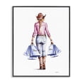 thumbnail image 1 of Stupell Industries Southwestern Glam Cowgirl Pink Plaid Black Framed Giclee Art, 24 x 30, by Amanda Greenwood, 1 of 8