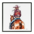 thumbnail image 1 of Stupell Industries Southwestern Glam Cowgirl on Horse Black Framed Giclee Art, 12 x 12, by Amanda Greenwood, 1 of 8