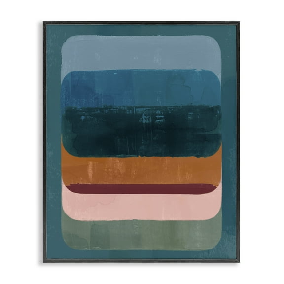 Stupell Industries Southwestern Inspired Pattern Abstract Painting Black Framed Art Print Wall Art, 11 x 14