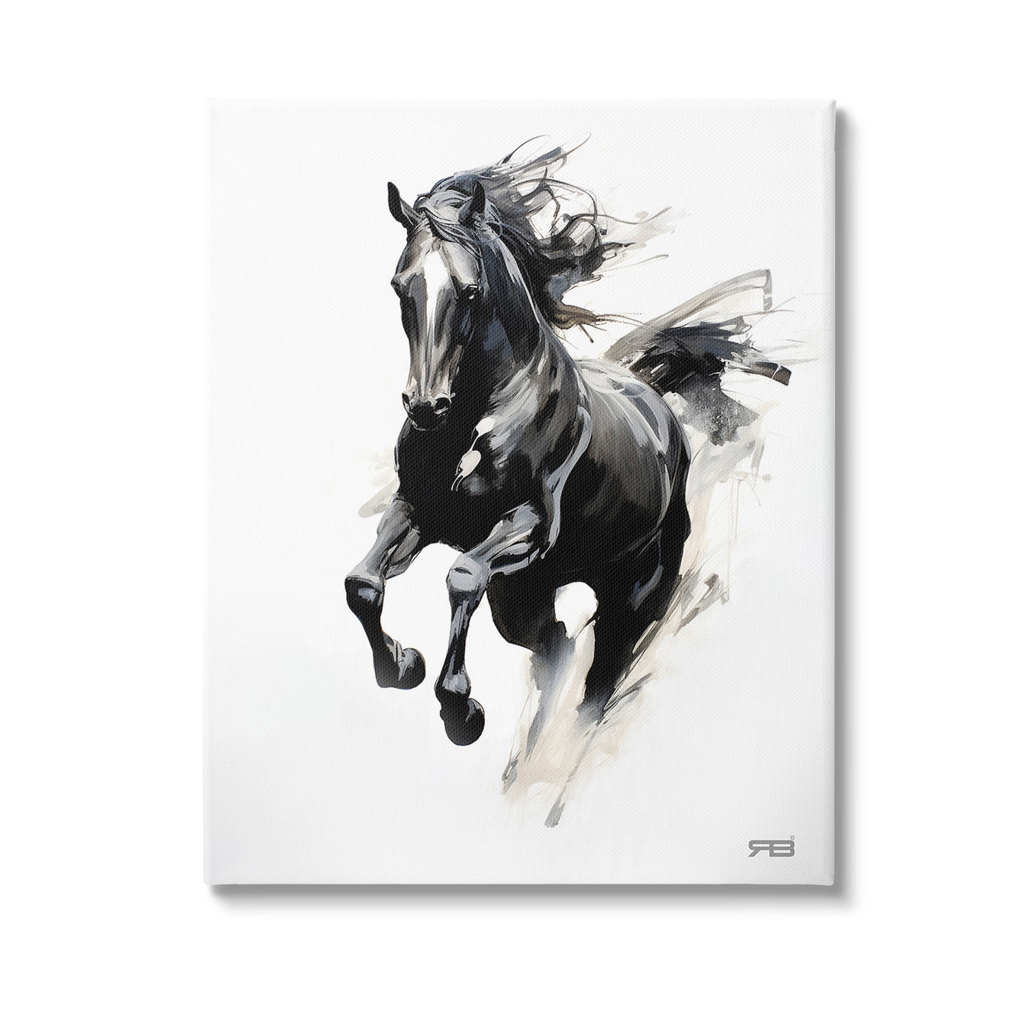 Stupell Industries Southwestern Jumping Horse Animals & Insects Painting Gallery Wrapped Canvas Art Print Wall Art, 16 x 20