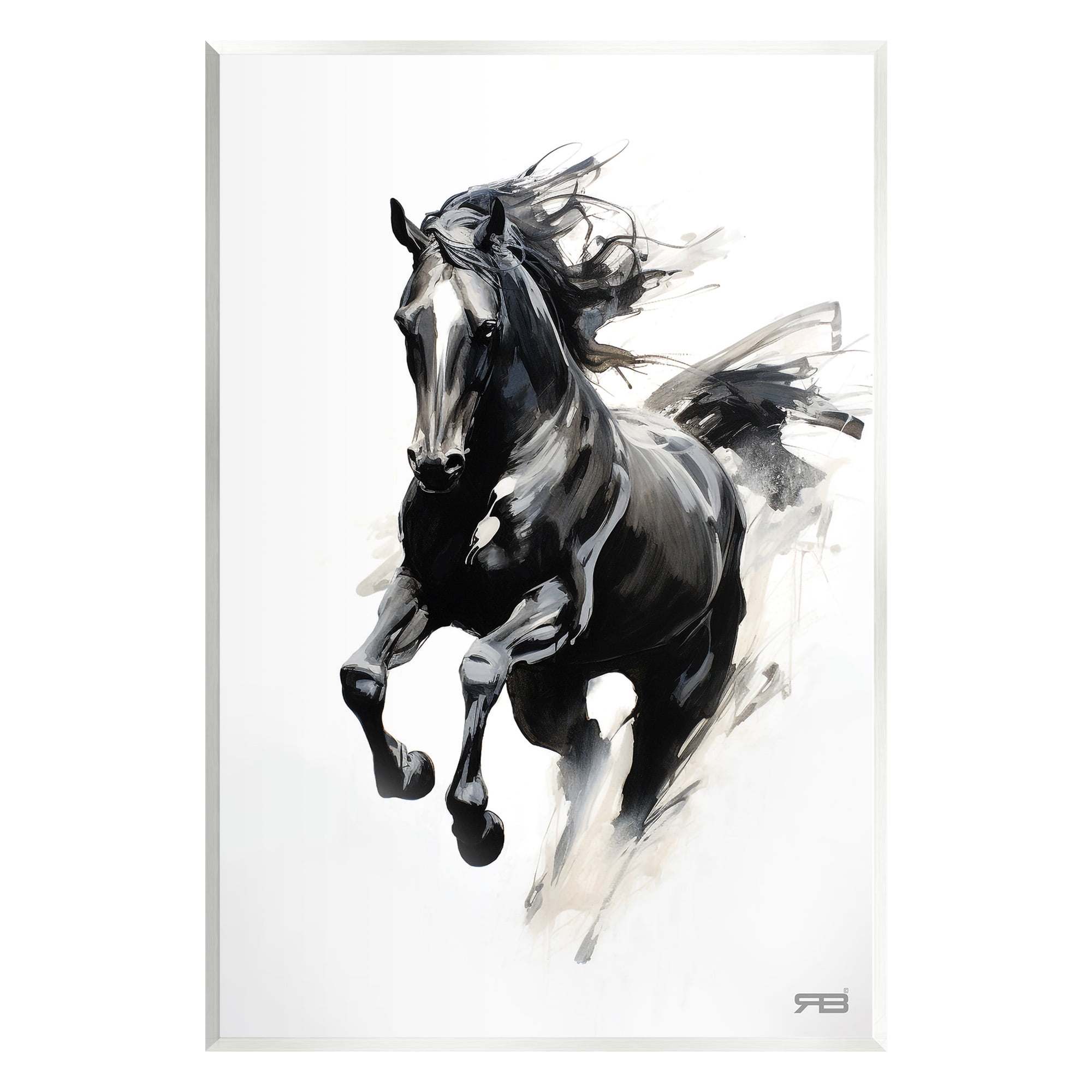 Stupell Industries Southwestern Jumping Horse Animals & Insects Painting Unframed Art Print Wall Art, 13 x 19