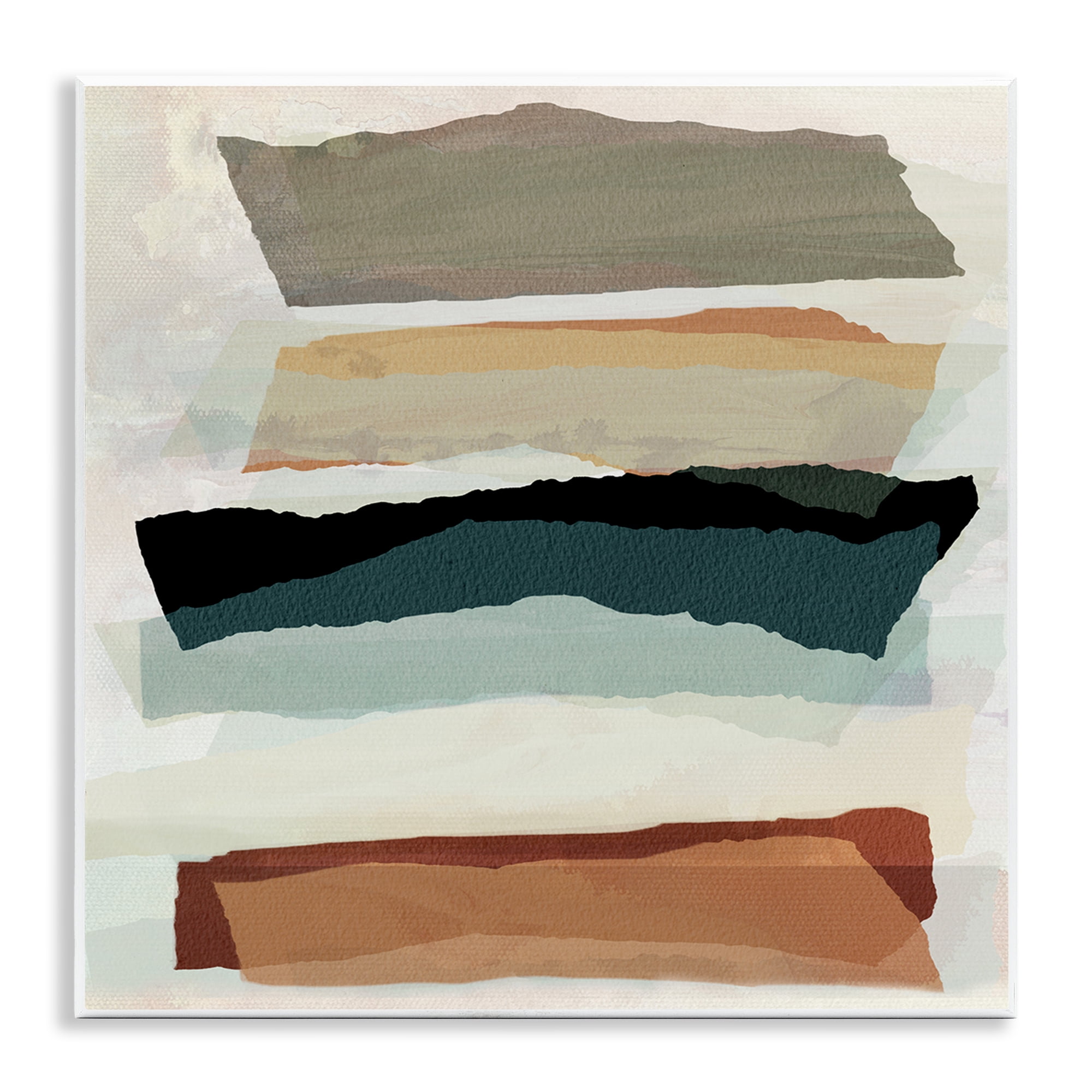 Stupell Industries Southwestern Layered Shapes Abstract Painting Unframed Art Print Wall Art, 12 x 12