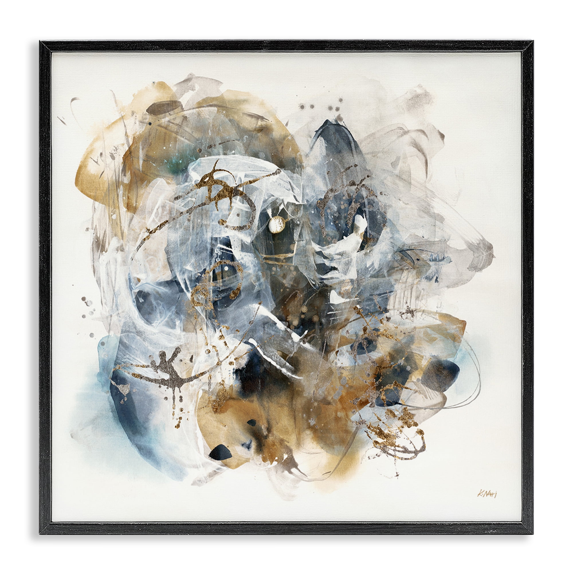 24" x 24" Black Framed Abstract Giclee Art Print
