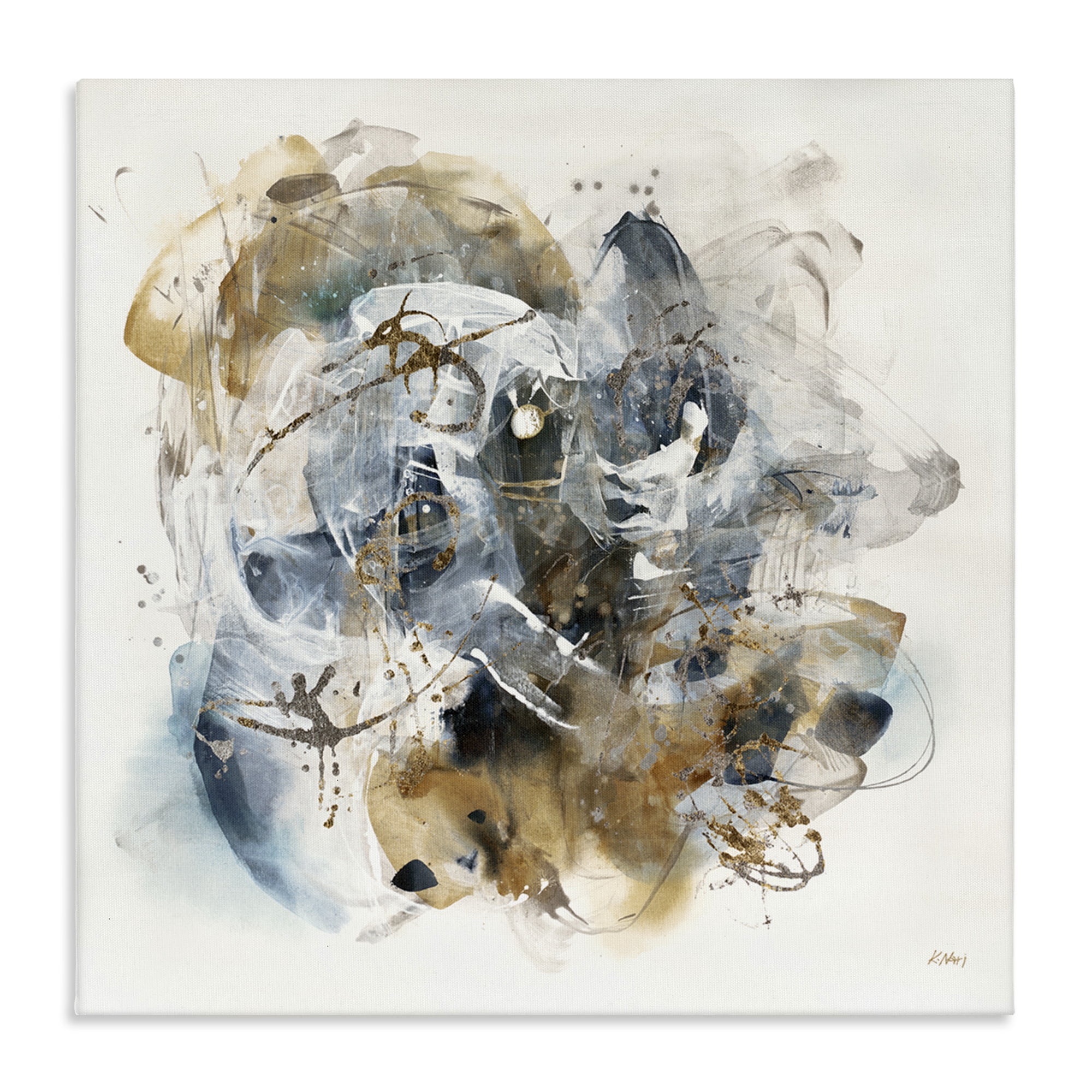 Stupell Industries Southwestern Paint Splatter Abstract Painting Gallery Wrapped Canvas Art Print Wall Art, 36 x 36