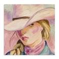 thumbnail image 1 of Stupell Industries Southwestern Pastel Cowgirl Gaze Beneath Hat Canvas Art, 17 x 17, by Kim Allen, 1 of 8