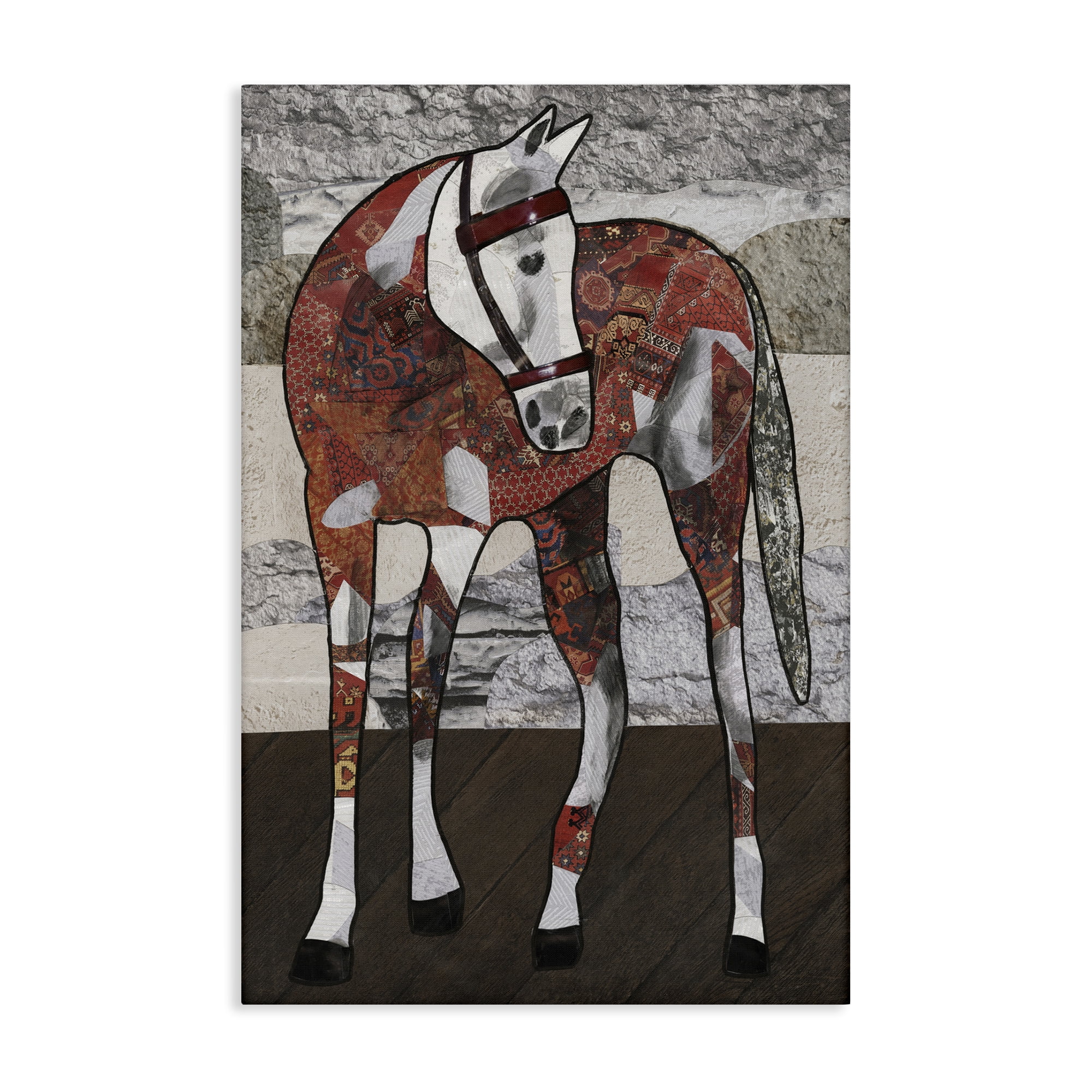 Stupell Industries Southwestern Patterned Foal Animals & Insects Painting Gallery Wrapped Canvas Art Print Wall Art, 30 x 45