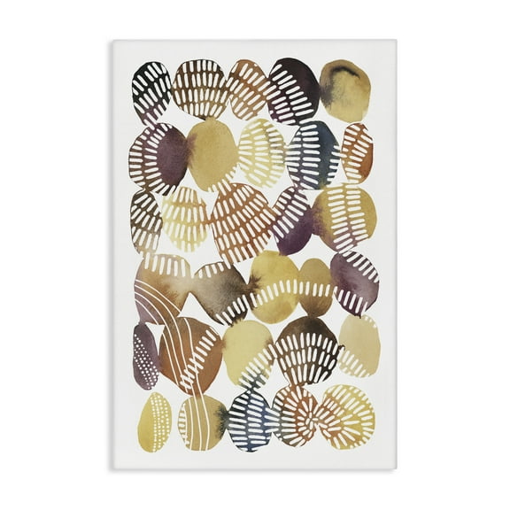 Stupell Industries Southwestern Patterned Pebbles Abstract Painting Gallery Wrapped Canvas Art Print Wall Art, 16 x 24