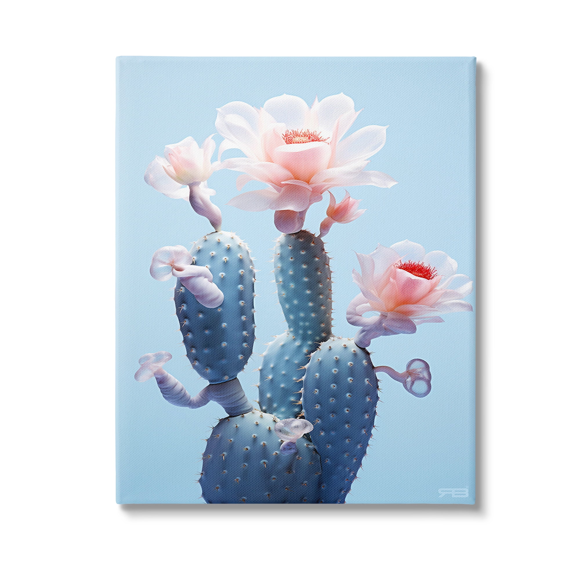 Stupell Industries Southwestern Pink Blooms Botanical & Floral Painting Gallery Wrapped Canvas Art Print Wall Art, 30 x 40