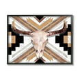 thumbnail image 1 of Stupell Industries Southwestern Santa Fe Wild Bull Skull Geometric Pattern Animals & Insects Painting Black Framed Art Print Wall Art, 11 x 14, 1 of 7