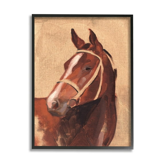 Stupell Industries Southwestern Vintage Horse Equestrian Portrait Black Framed by Jacob Green