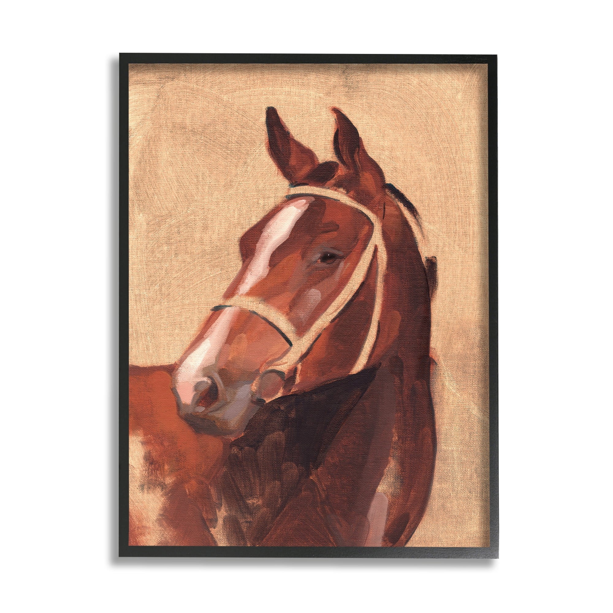 Stupell Industries Southwestern Vintage Horse Equestrian Portrait Black Framed by Jacob Green