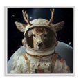 thumbnail image 1 of Stupell Industries Space Astronaut Deer Astrology & Stars Painting White Framed Art Print Wall Art, 12 x 12, 1 of 2