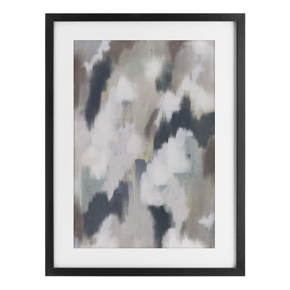 Stupell Industries Space Of Time Abstract Black Framed Print Under Glass design by J:L Design, 20 x 14