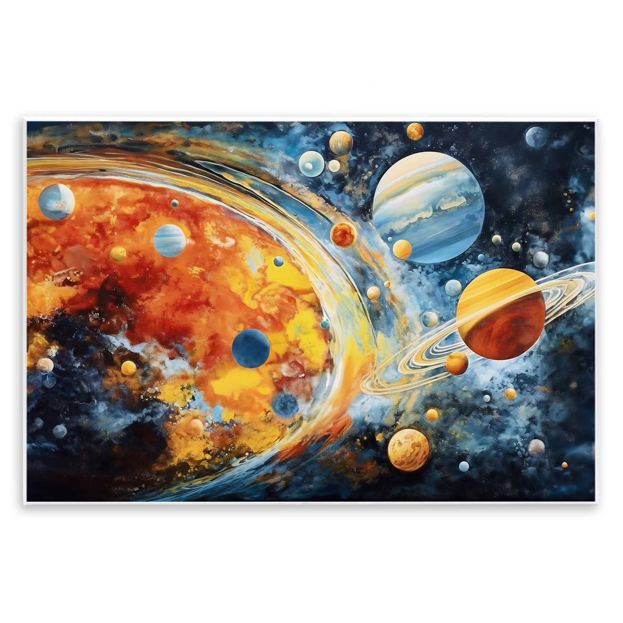 Stupell Industries Space Whirl Planets Wall Plaque Art, design by Ray Powers