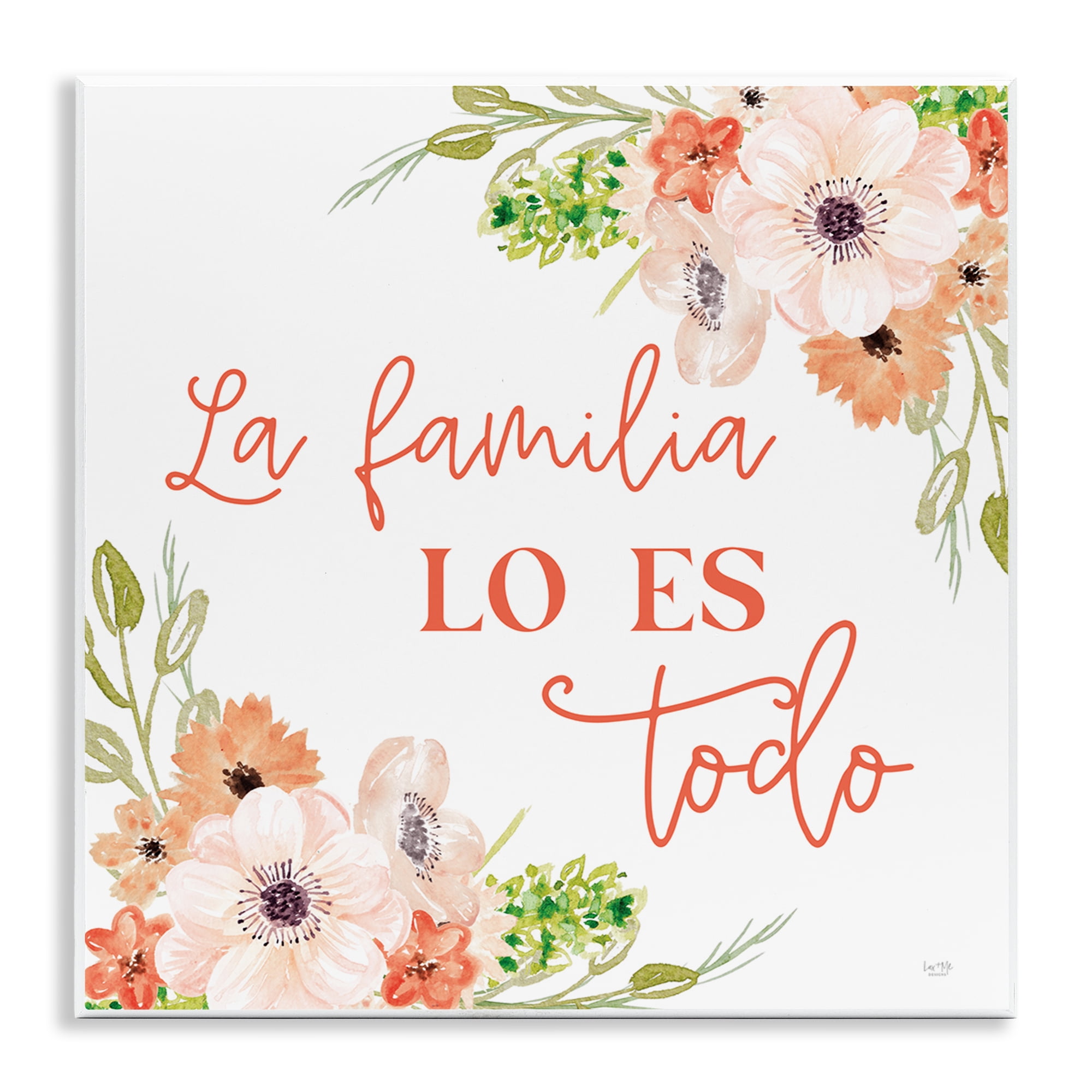 Stupell Industries Spanish Family Is Everything Plants & Flowers Painting Unframed Art Print Wall Art, 12 x 12