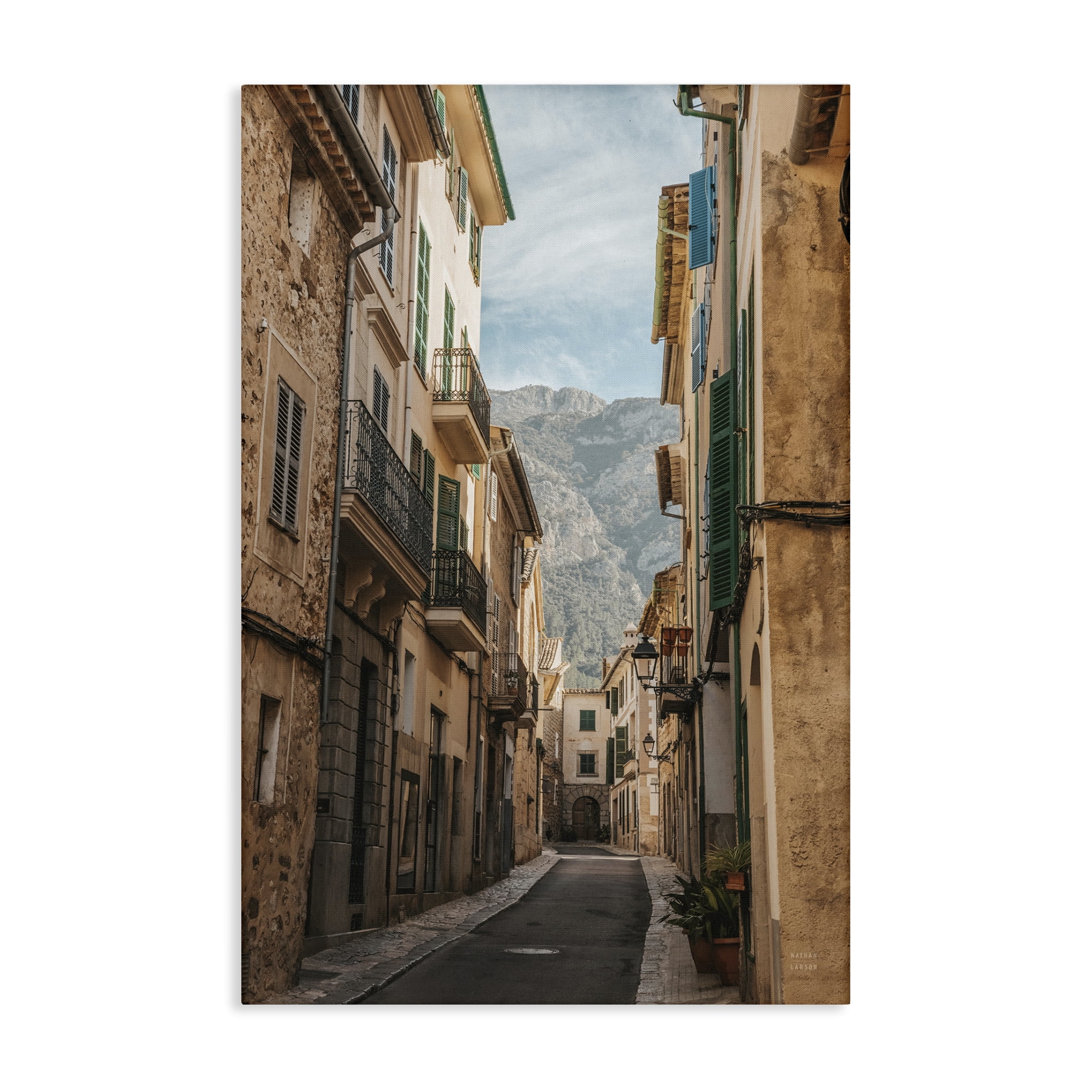 Stupell Industries Spanish Town Street Town & City Photography Gallery Wrapped Canvas Art Print Wall Art, 20 x 30