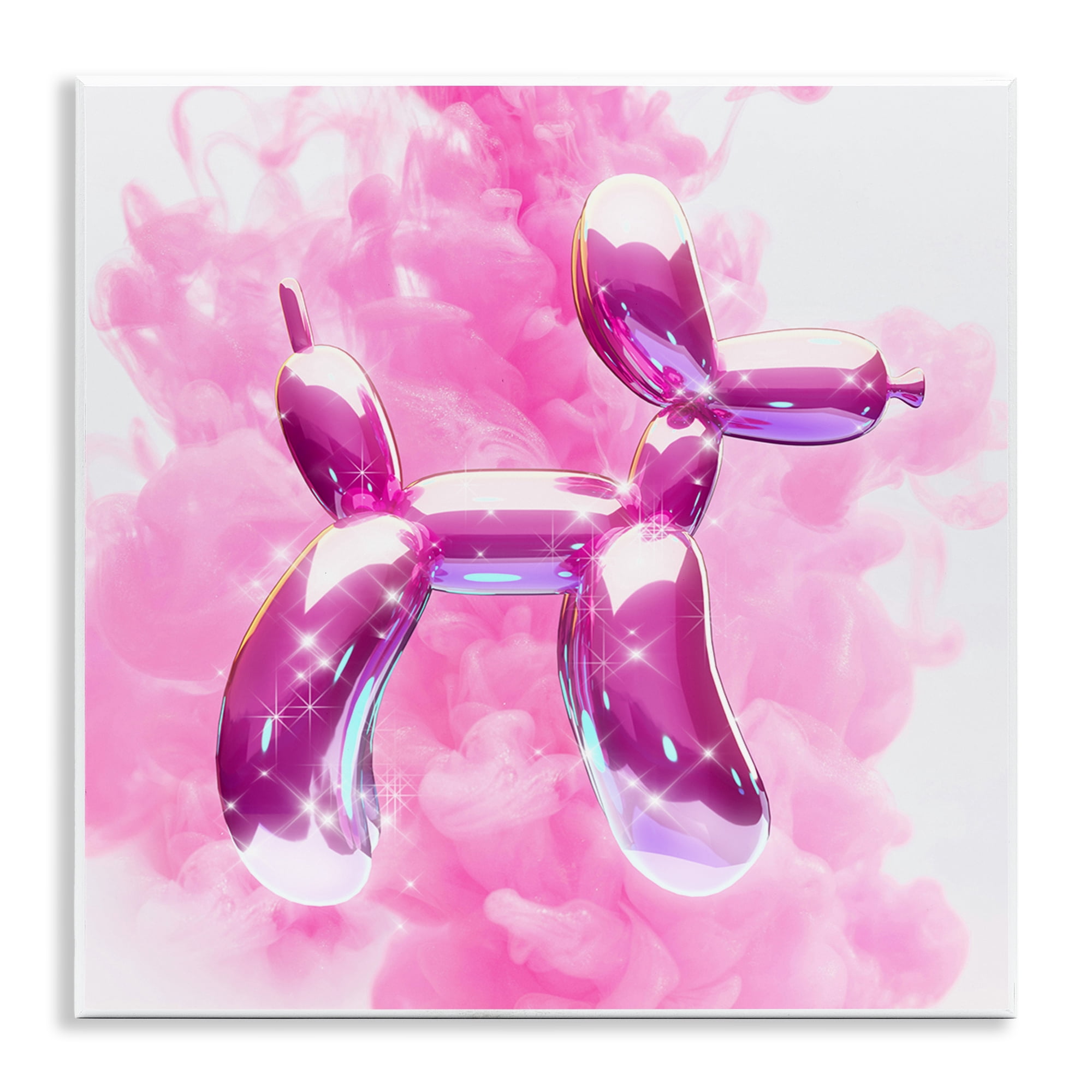 Stupell Industries Sparkle Balloon Dog Abstract Painting Unframed Art Print Wall Art, 12 x 12