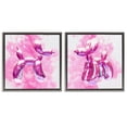 thumbnail image 1 of Stupell Industries Sparkle Balloon Dogs Abstract Painting Gray Floater Framed Canvas Art Print Wall Art, 18 x 18, Set of 2, 1 of 2