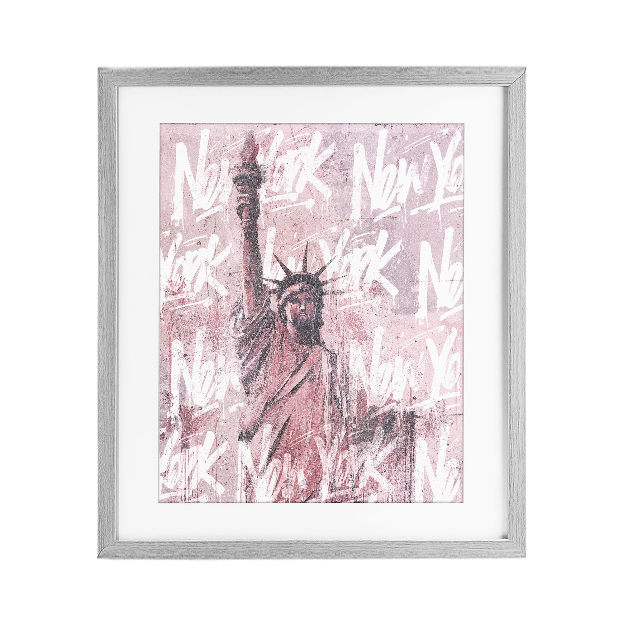 Stupell Industries Sparkle Of The City Statue Gray Framed Print Under Glass, design by Svetlana Aleynikova