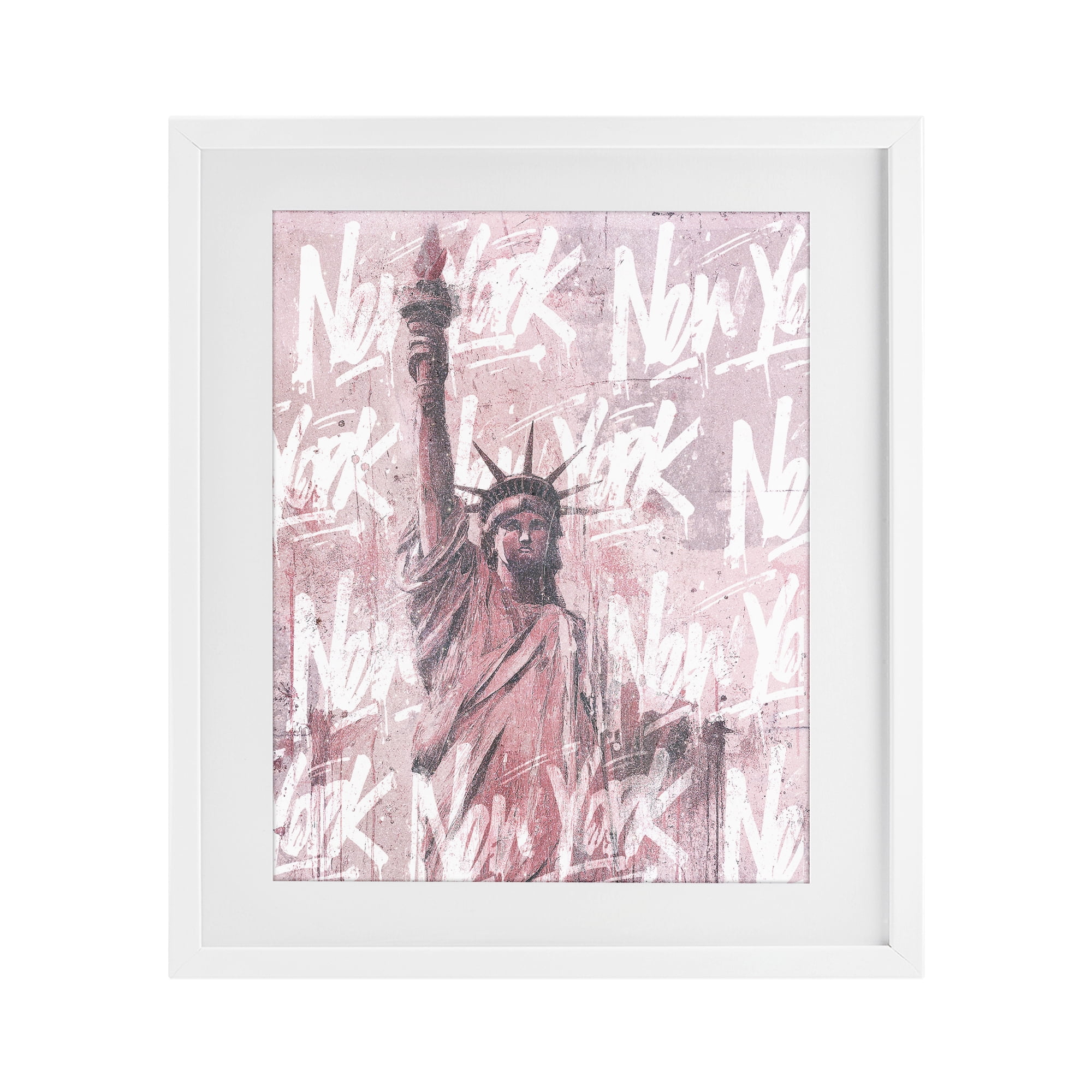 Stupell Industries Sparkle Of The City Statue White Framed Print Under Glass, design by Svetlana Aleynikova