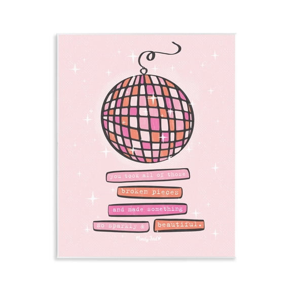 Stupell Industries Sparkly & Beautiful Inspirational Inspirational Painting Unframed Art Print Wall Art, 11 x 14