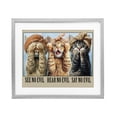 thumbnail image 1 of Stupell Industries Speak No Evil Cats Gray Framed Print Under Glass design by Jim Baldwin, 17 x 21, 1 of 10