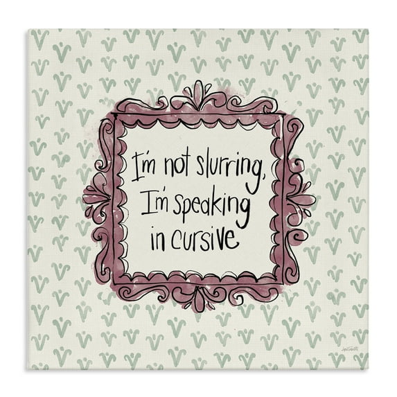 Stupell Industries Speaking In Cursive Food & Beverage Painting Wrapped Canvas Art Print Wall Art, 36 x 36